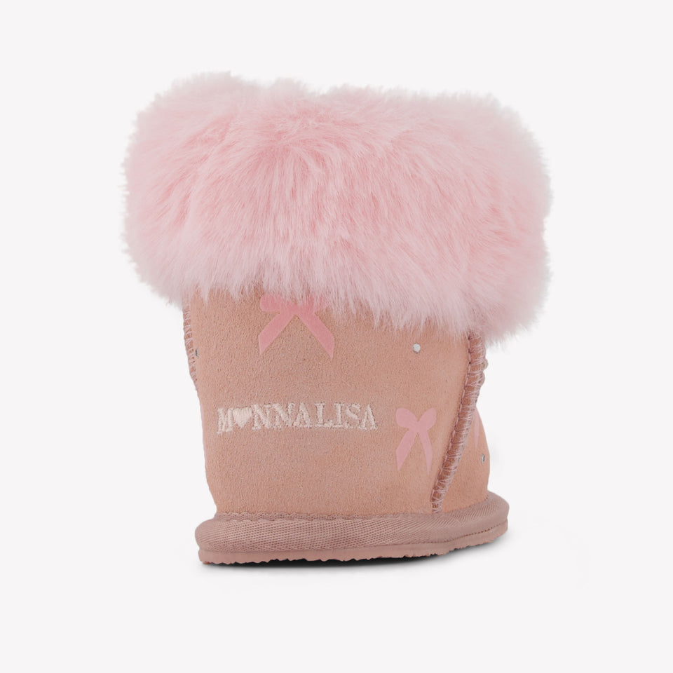 Monnalisa Girls Snowboots  Light Pink