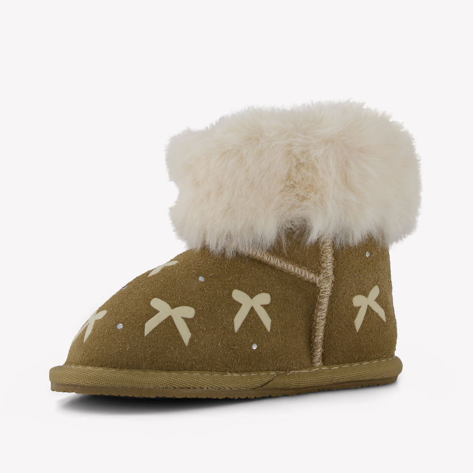 Monnalisa Girls Snowboots  Beige