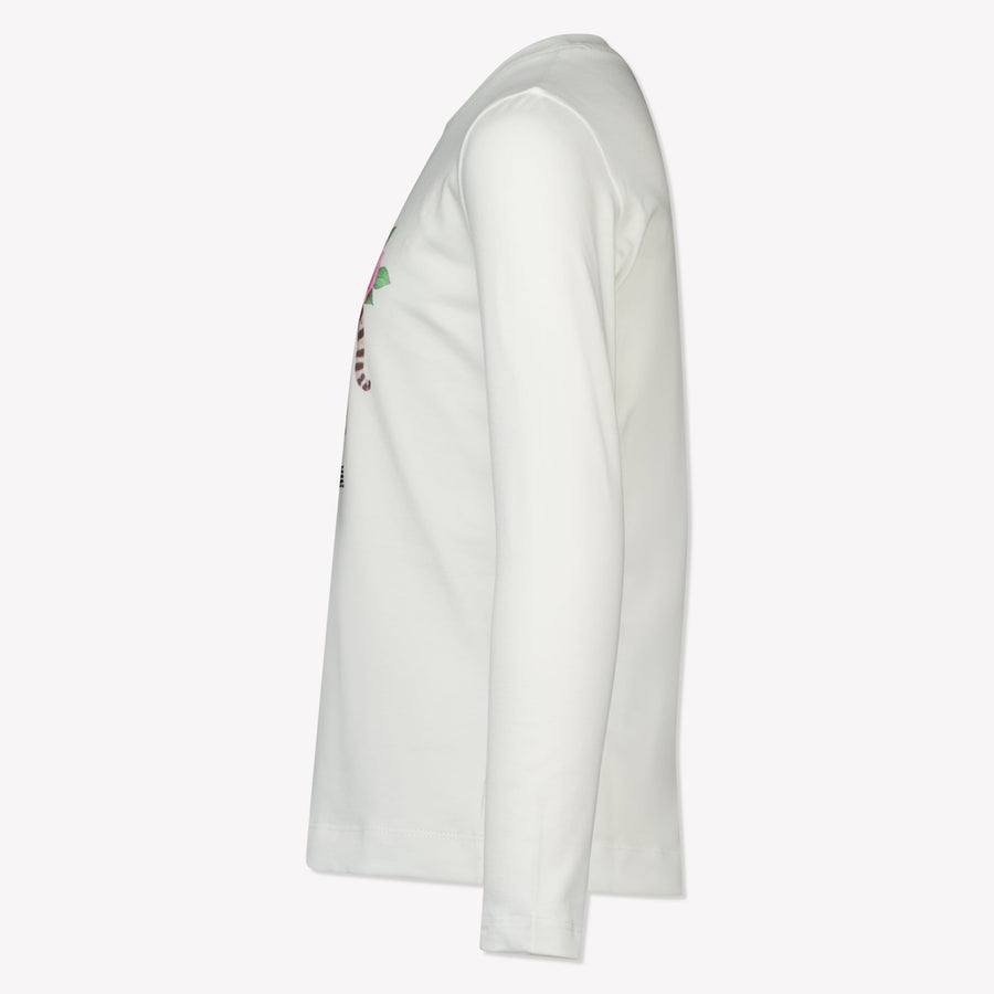 MonnaLisa Kinder Meisjes T-Shirt in Off White