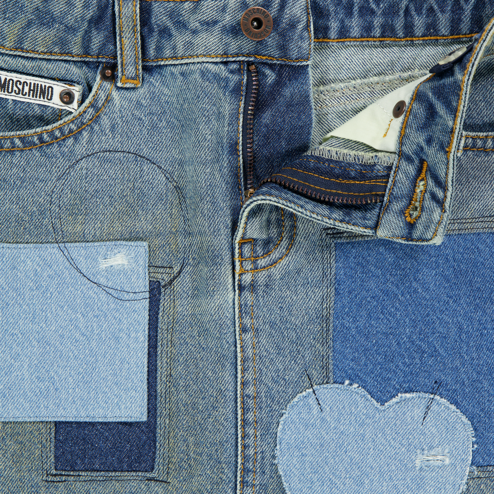 Moschino Kinder Meisjes Rokje In Jeans