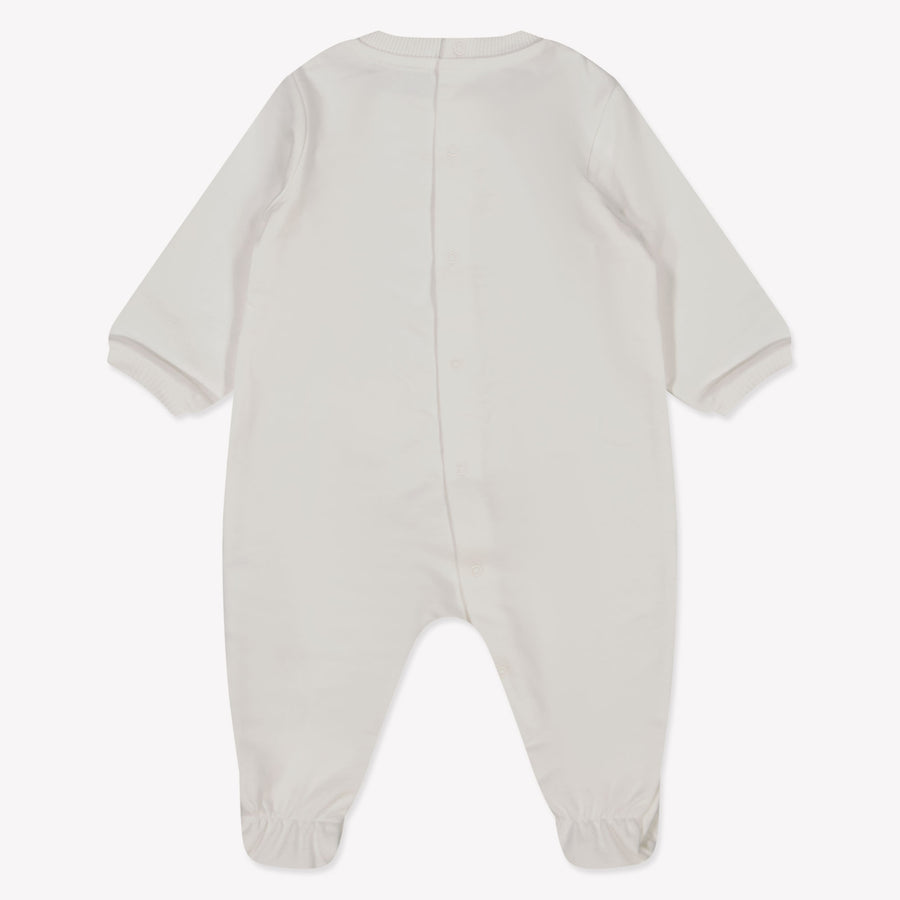 Moschino Baby Unisex Playsuit  White