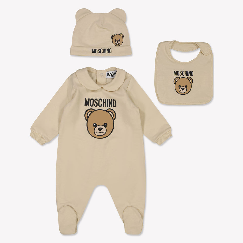 Moschino Baby Unisex Playsuit  Light Beige