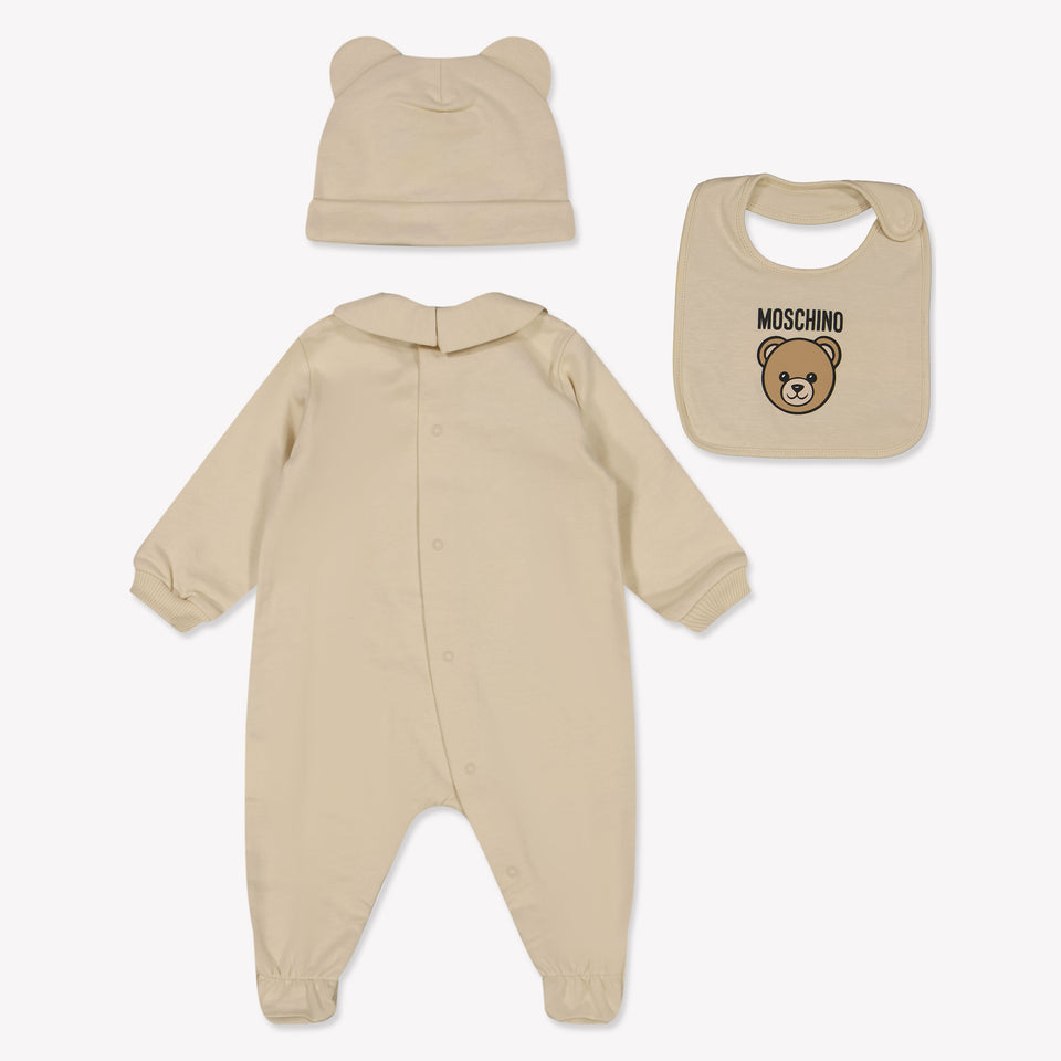 Moschino Baby Unisex Playsuit  Light Beige