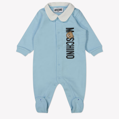Moschino Baby Unisex Playsuit  Light Blue