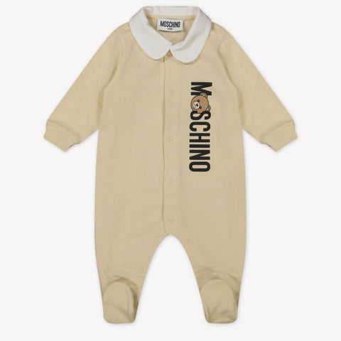 Moschino Baby Unisex Playsuit  Light Beige