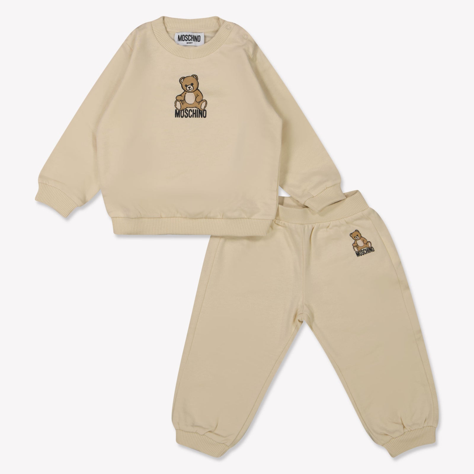 Moschino Baby unisex jogging suit in Light Beige