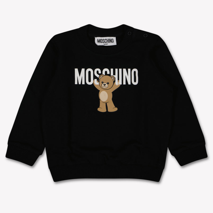 Moschino Baby Unisex Trui In Zwart