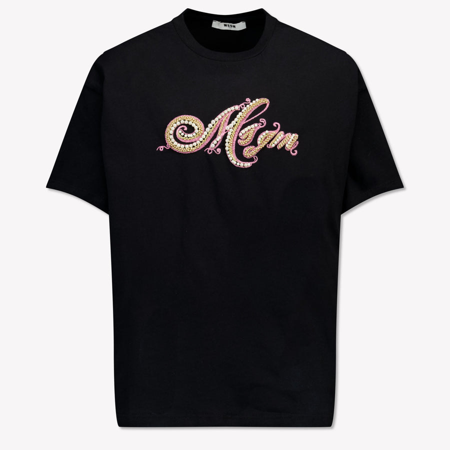 MSGM Kids Girls  T-Shirt Black