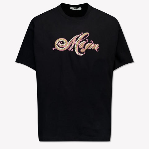 MSGM Kids Girls  T-Shirt Black