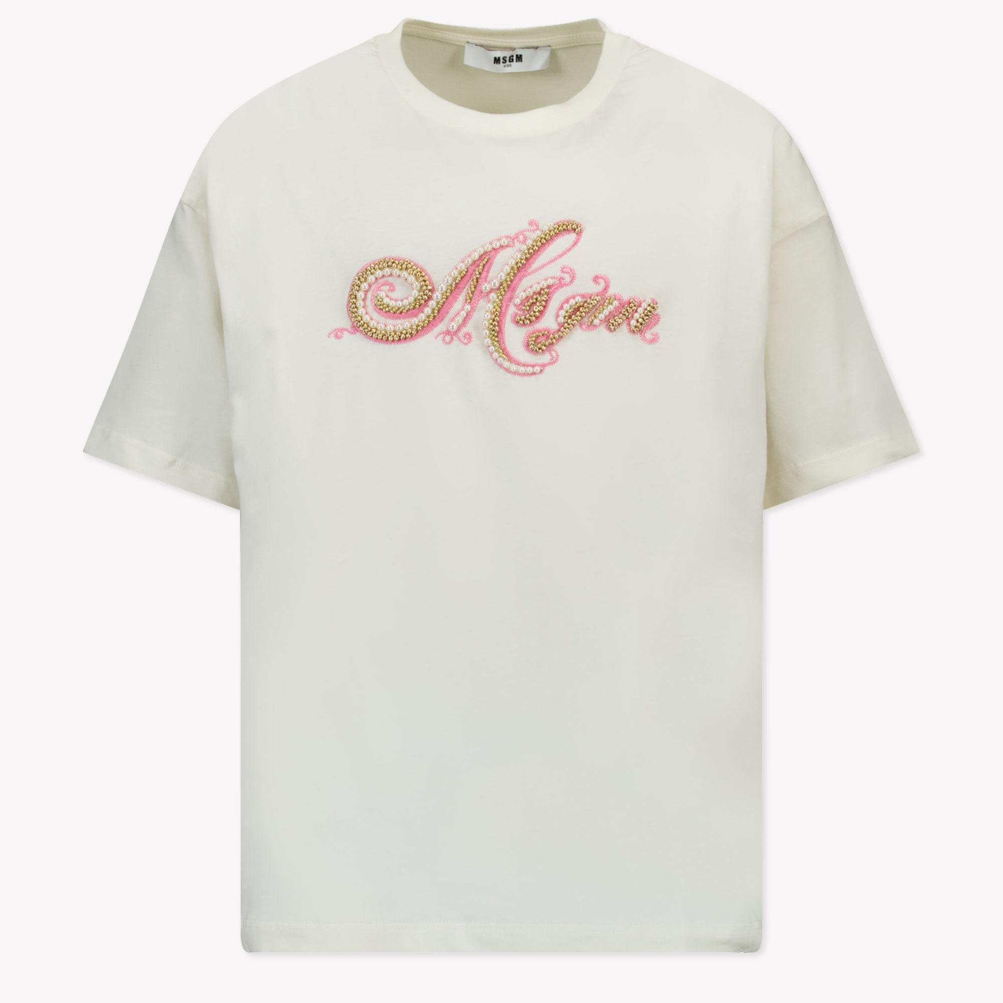 MSGM Kids Girls  T-Shirt Offwhite