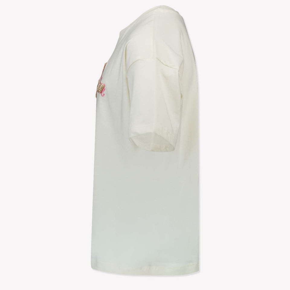 MSGM Kids Girls  T-Shirt Offwhite