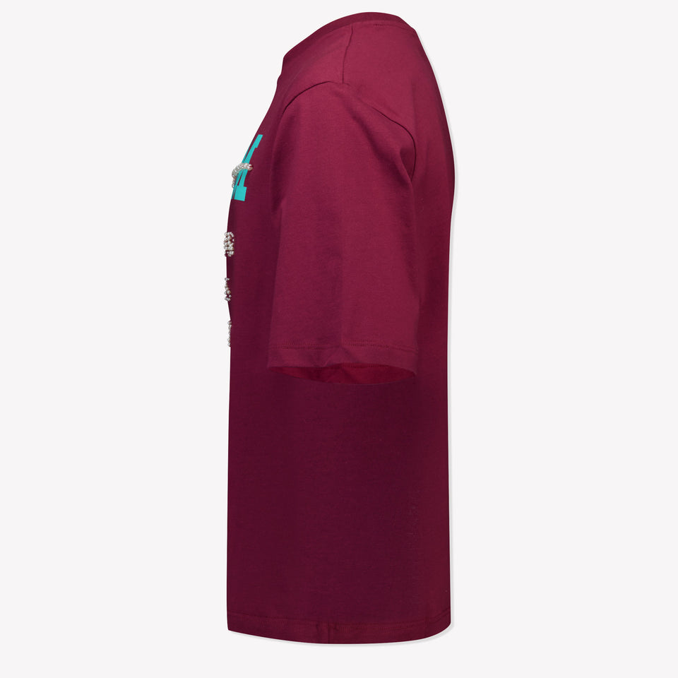 MSGM Kids Girls  T-Shirt Bordeaux