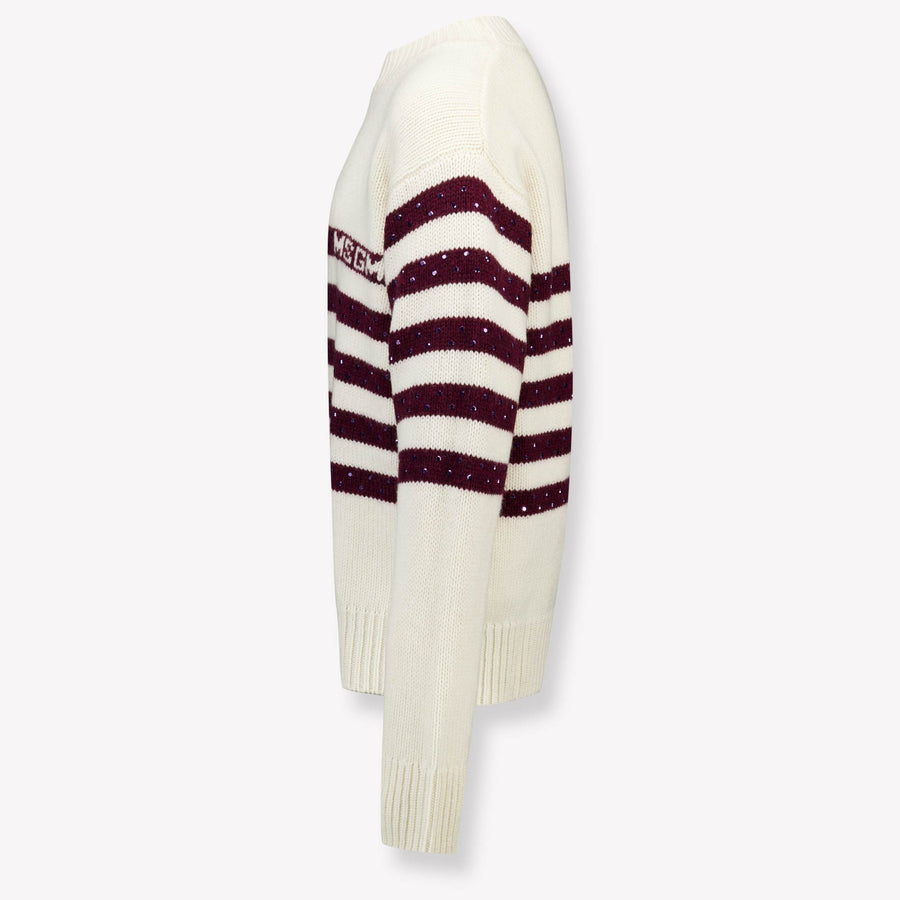 MSGM Kinder Meisjes Trui In Off White