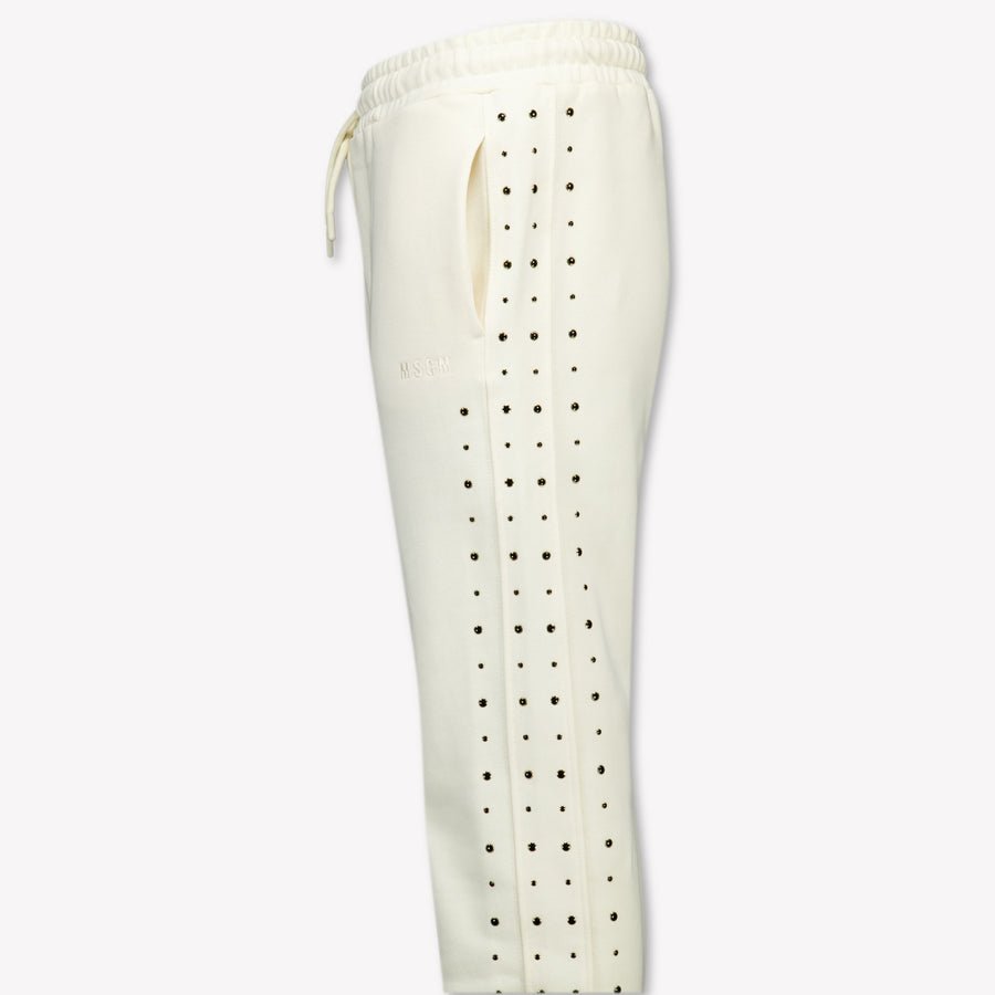 MSGM Kids Girls  Pants Offwhite