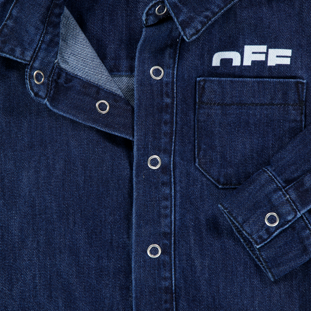 Off-White Baby Jongens Blouse In Jeans