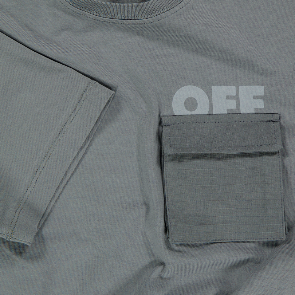Off-White Kids Boys  T-Shirt Dark Gray