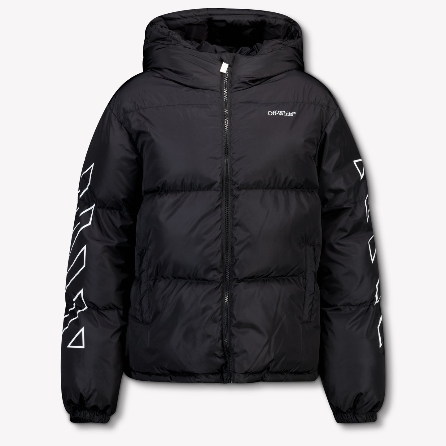 Off-White Kinder Jongens Winterjas In Zwart