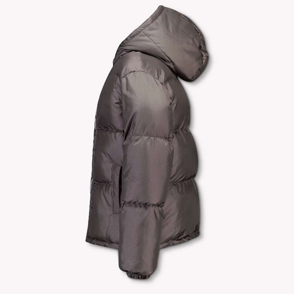 Off-White Kinder Jongens Winterjas In Donker Grijs