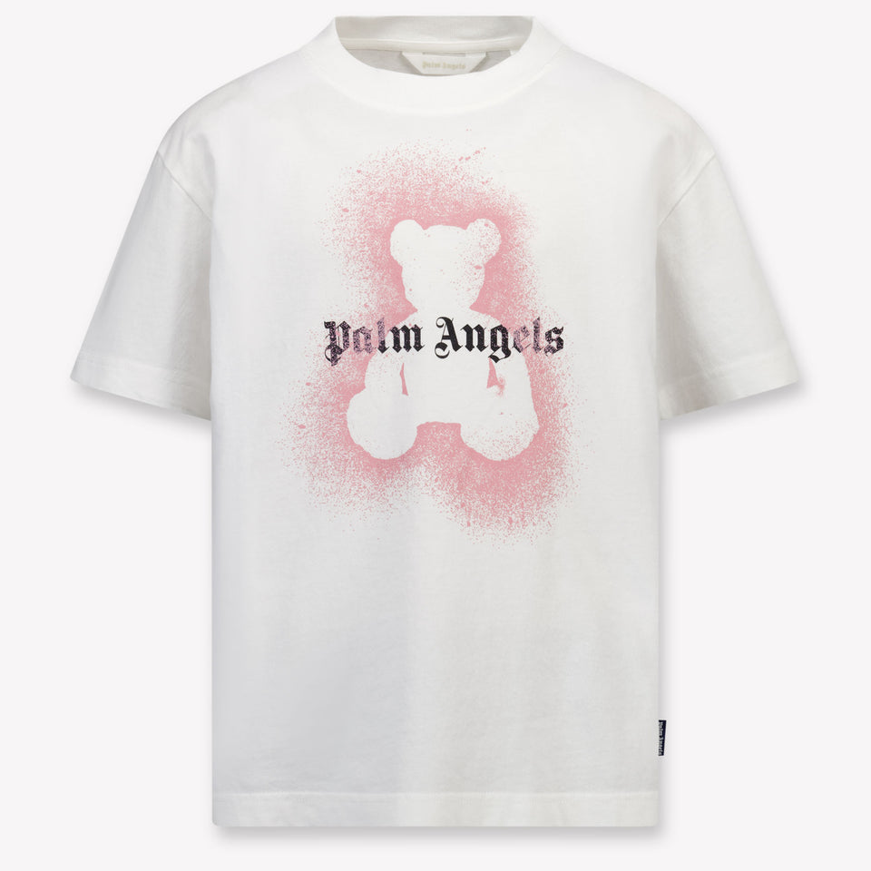 Palm Angels Kinder Meisjes T-Shirt In Off White