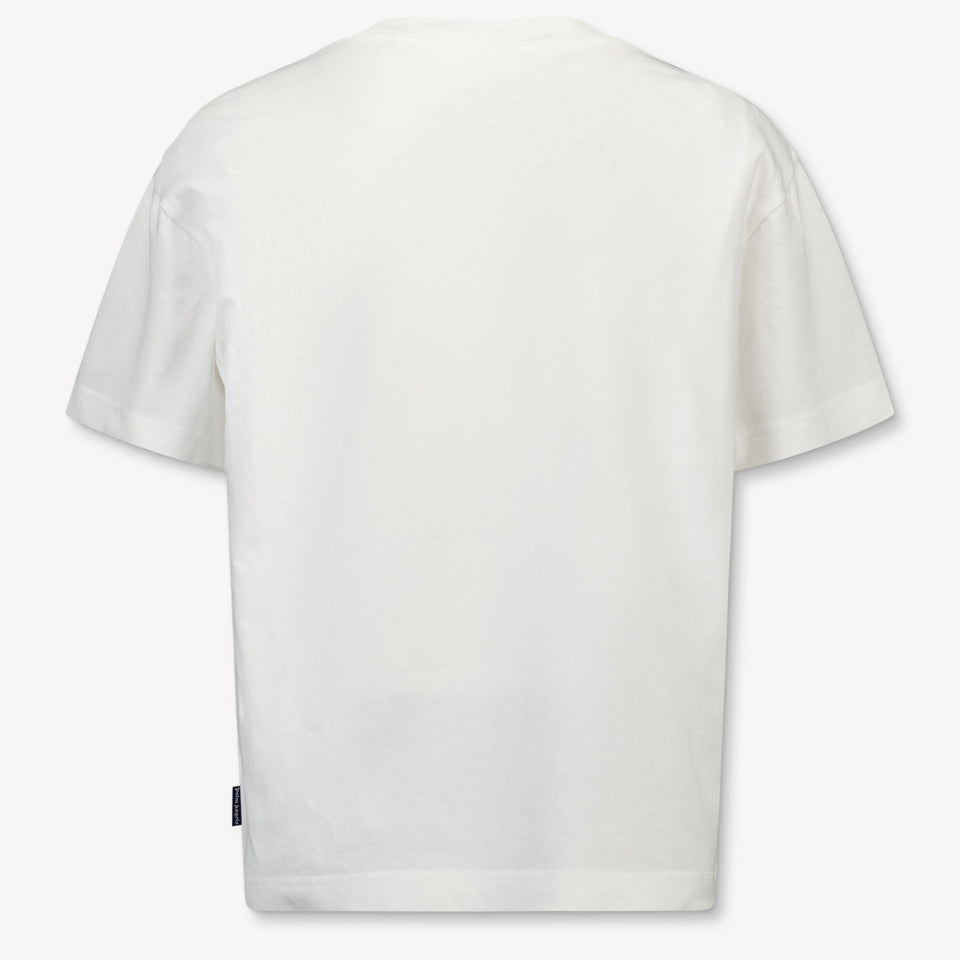 Palm Angels Kinder Jongens T-Shirt In Off White