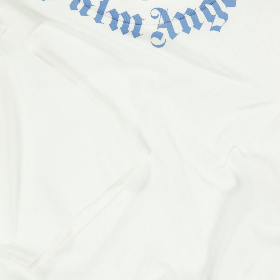 Palm Angels Kinder Jongens T-Shirt In Off White