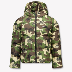 Palm Angels Kids Boys Winter Jacket  Army