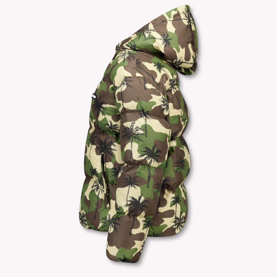 Palm Angels Kids Boys Winter Jacket  Army