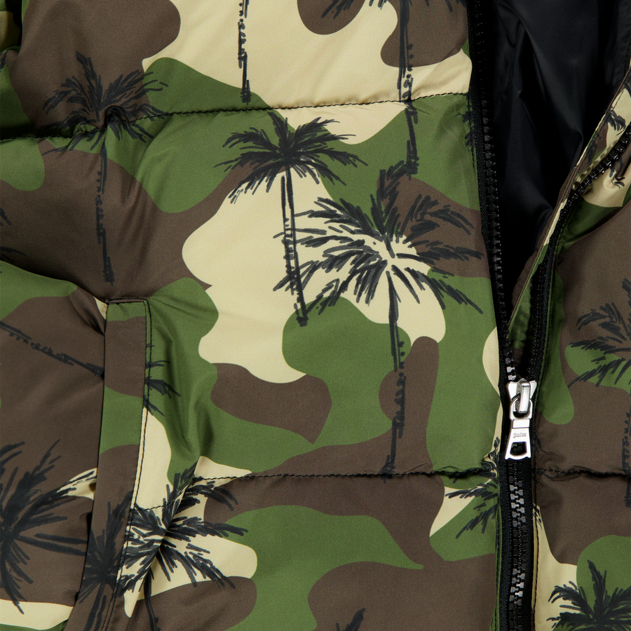 Palm Angels Kids Boys Winter Jacket  Army