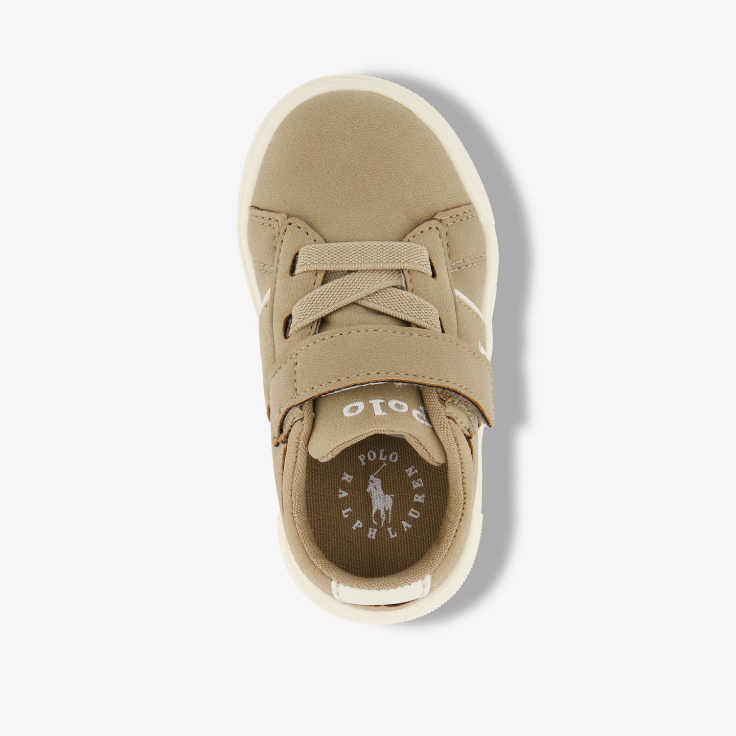 Ralph Lauren Frazier Jongens Sneakers In Licht Beige