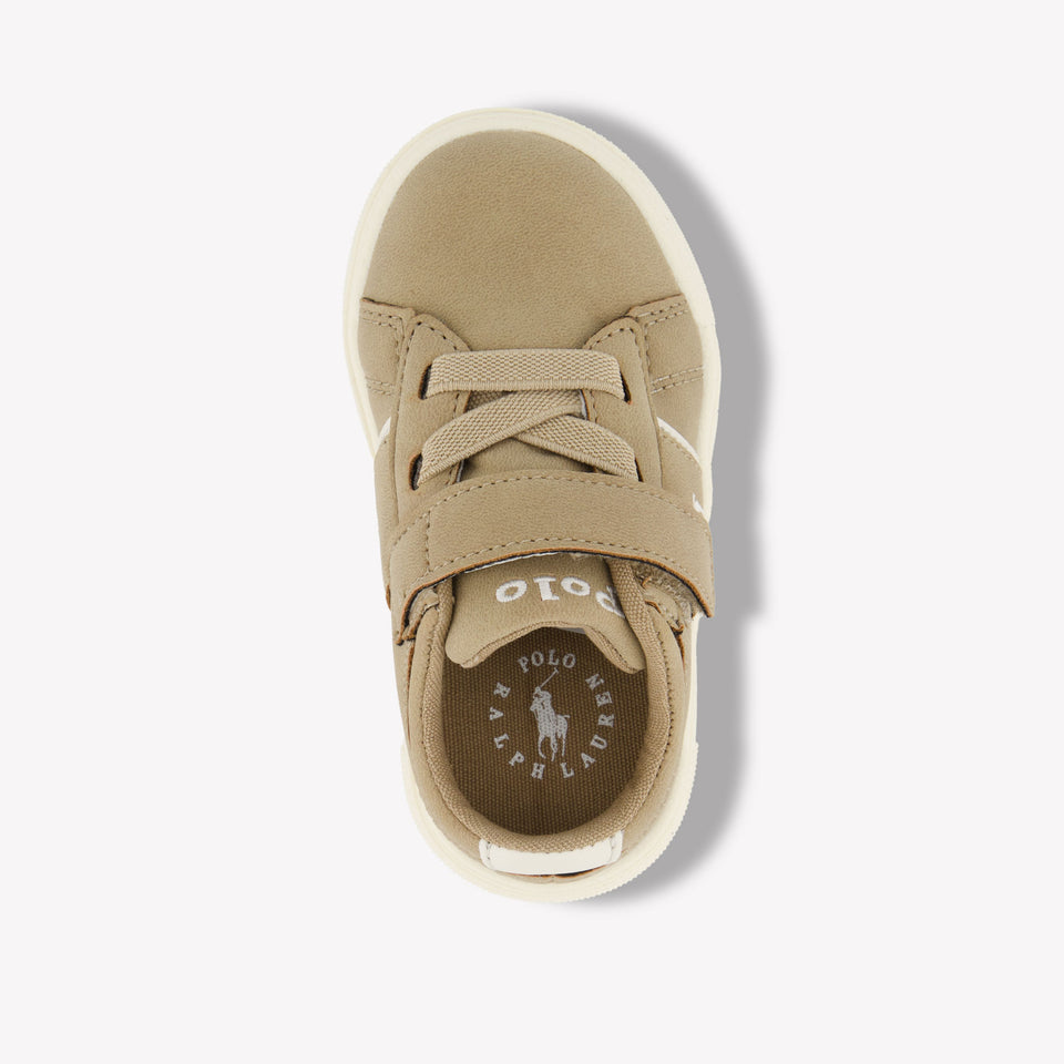 Ralph Lauren Frazier Jongens Sneakers In Licht Beige