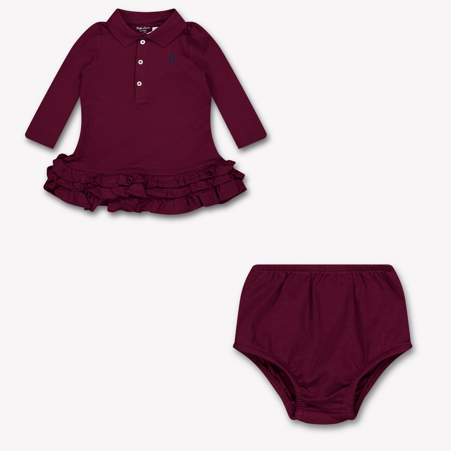 Ralph Lauren Baby Girls Dress  Bordeaux