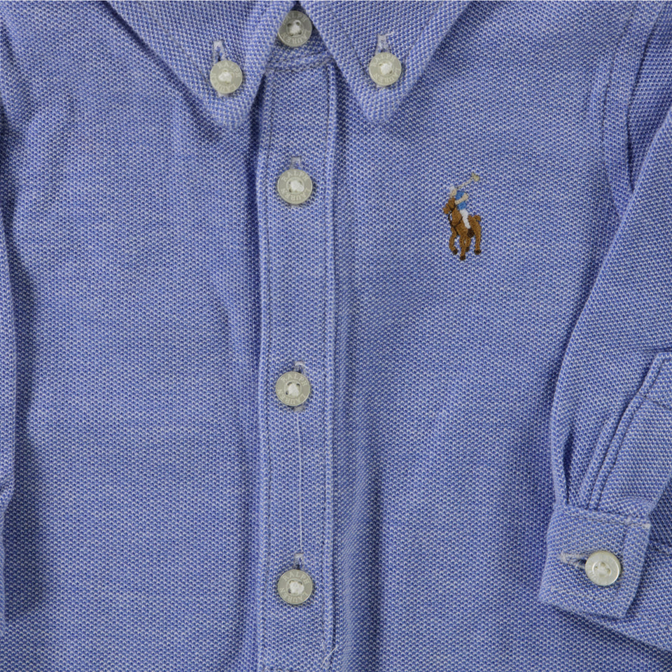 Ralph Lauren Baby Boys Playsuit  Light Blue