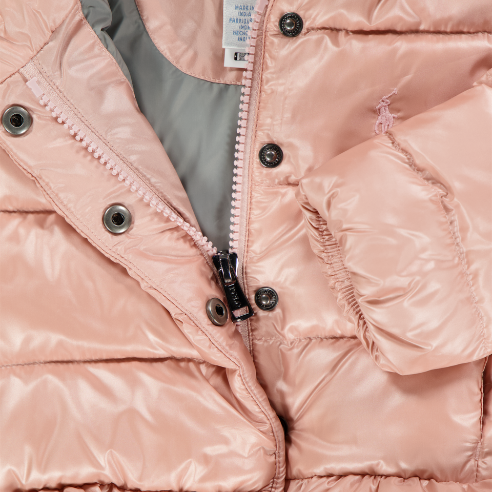 Ralph Lauren Baby Meisjes Winterjas In Licht Roze