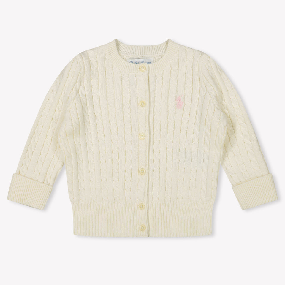 Ralph Lauren Baby Girls Vest  Offwhite