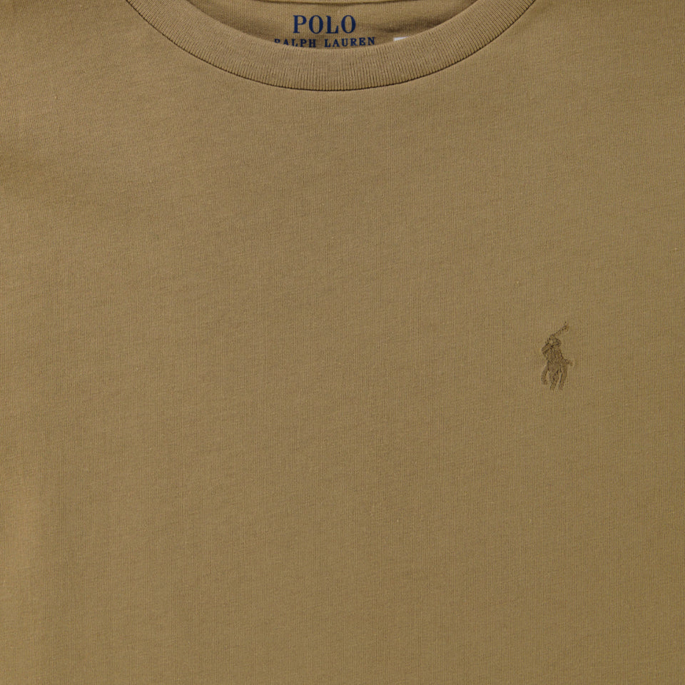Ralph Lauren Kinder Jongens T-Shirt In Khaki