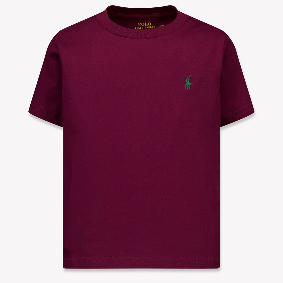 Ralph Lauren Kinder Jongens T-Shirt In Bordeaux