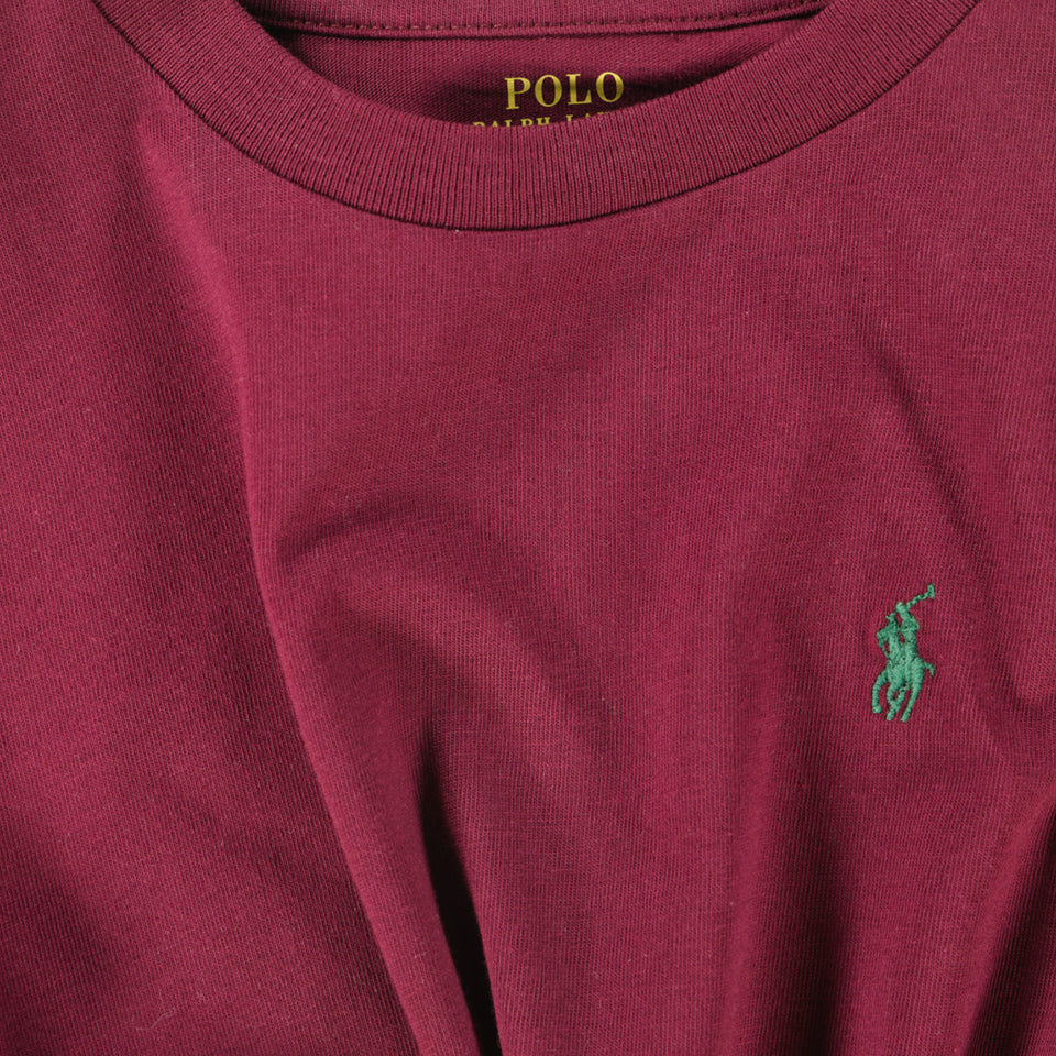Ralph Lauren Kinder Jongens T-Shirt In Bordeaux