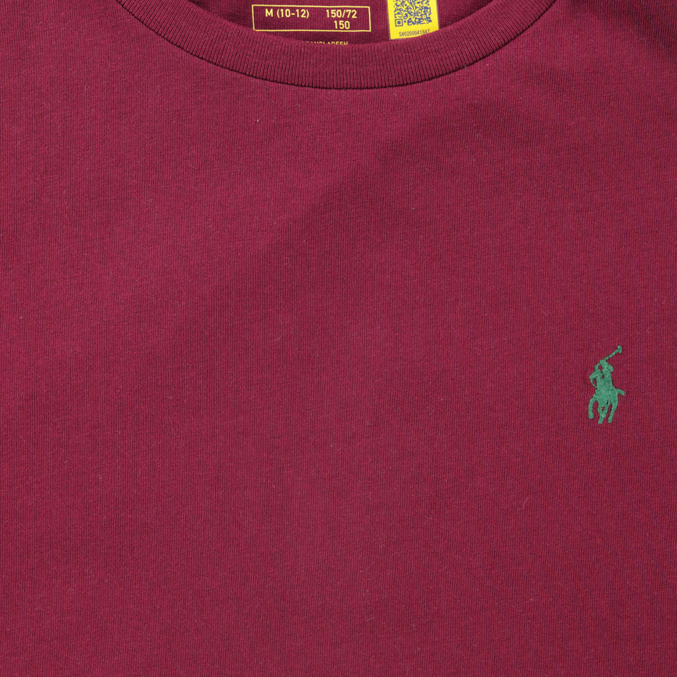 Ralph Lauren Kinder Jongens T-Shirt In Bordeaux