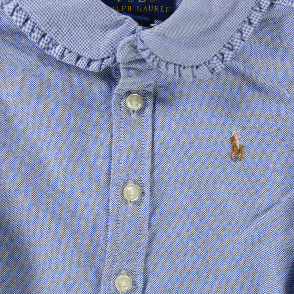 Ralph Lauren Kinder Meisjes Blouse In Licht Blauw