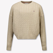 Tommy Hilfiger Kids Girls Sweater Beige