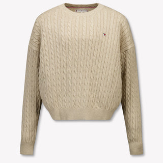 Tommy Hilfiger Kids Girls Sweater Beige