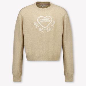 Tommy Hilfiger Kids Girls Sweater Beige