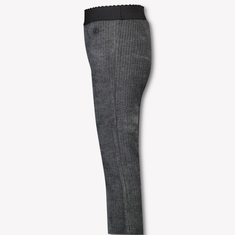 Dolce & Gabbana Kids Girls  Pants Gray
