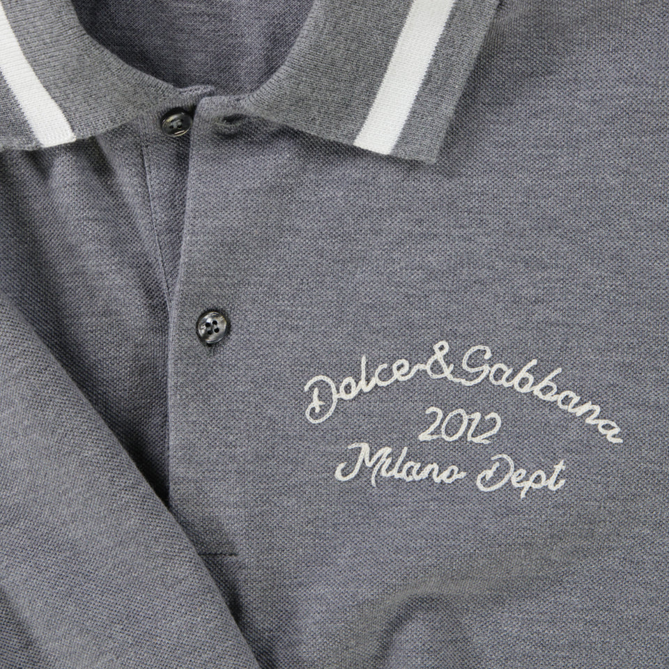 Dolce & Gabbana Kinder Jongens Polo In Grijs