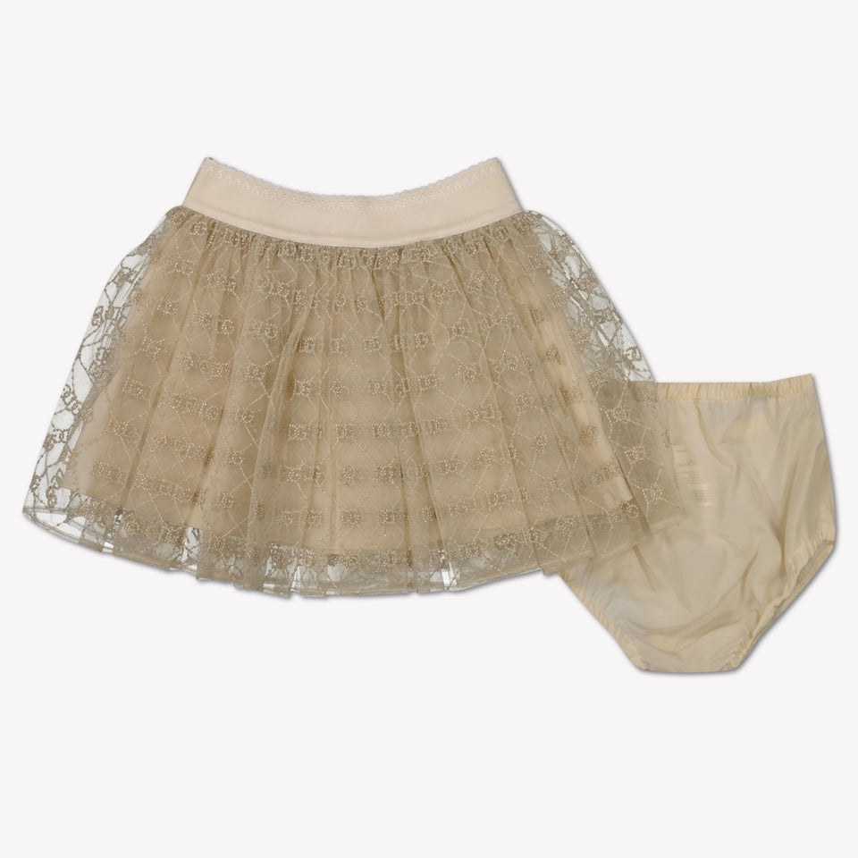 Dolce & Gabbana Baby Meisjes Rokje In Ecru
