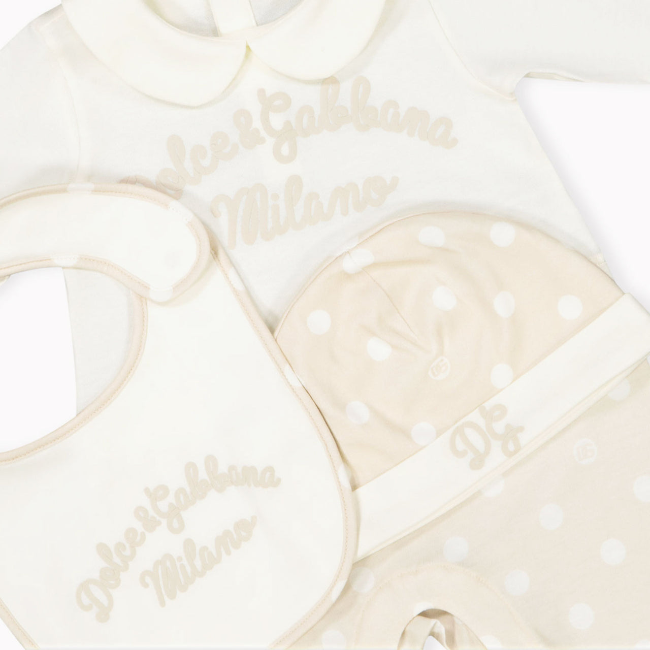 Dolce & Gabbana Baby Unisex Playsuit  Offwhite