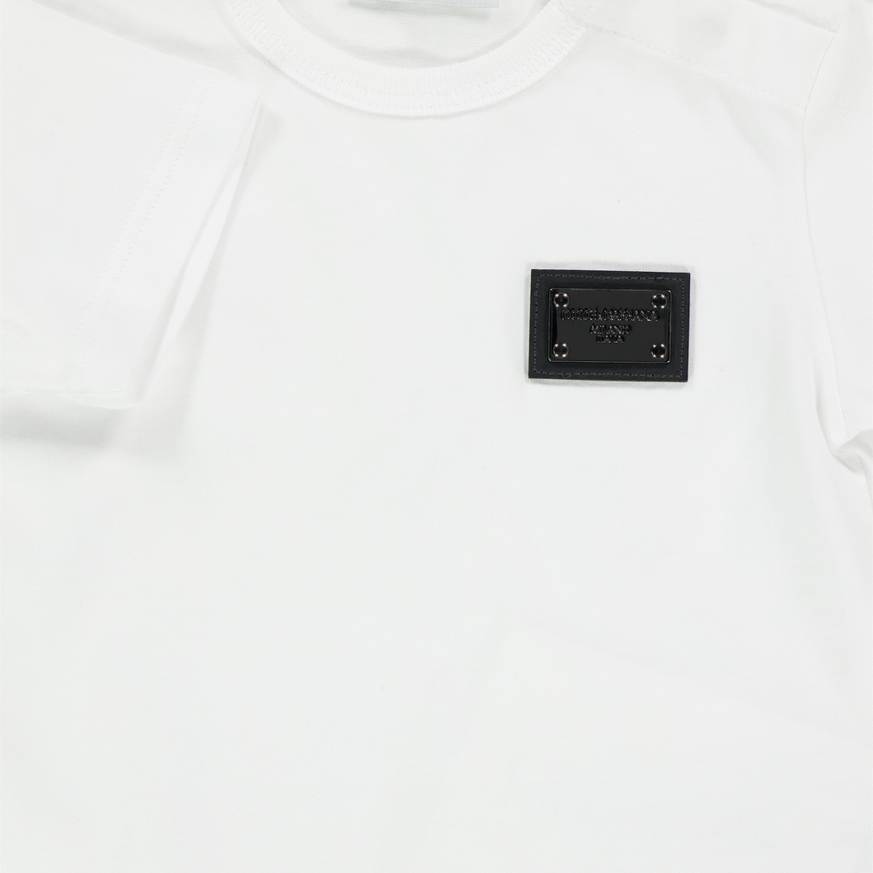 Dolce & Gabbana Baby Jongens T-Shirt In Wit