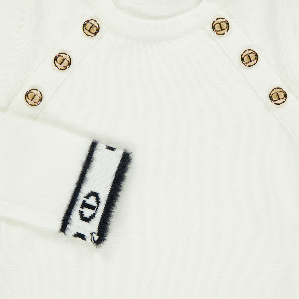 Twinset Kinder Meisjes Jurk In Off White