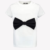 Balmain Kinder Meisjes T-Shirt In Wit