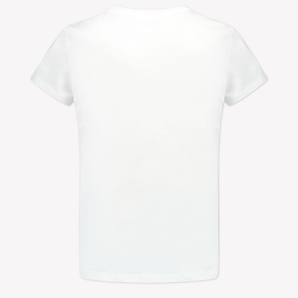 Balmain Kinder Meisjes T-Shirt In Wit